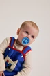 Соска пустышка BIBS Colour Latex круглая 2 шт Polka Breeze / Cornflower 0-6 мес - изображение 2