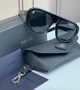 Солнцезащитные очки Prada SPR C05 черные авиаторы ацетат темная линза унисекс оригинал - изображение 9