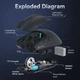 Мишка Attack Shark X11 black GAMER - зображення 3