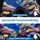 Повнолицева панорамна L/XL Снорклінг Маска для плавання VelaSport 1.0 на все обличчя для купання пірнання мономаска з трубкою та клапаном з кріпленням для екшн камери дитячі та дорослі White Turqouise - зображення 11