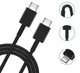 Кабель для Samsung USB-C — USB-C, 25W 3A, для швидкого заряджання, чорний колір - зображення 1