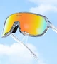 Спортивные очки солнцезащитные велосипедные SCVCN UV400 (желтая линза, прозрачная оправа) - изображение 4