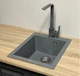 Кухонная мойка гранит GRANADO Cadiz Grafito GR2309 + сифон одинарный для кухонной мойки Nova - изображение 10