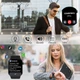Смарт-часы STECEi 1.85" HD с Bluetooth-звонками, пульсометром, мониторингом сна и 110+ спортивными режимами черный - изображение 7