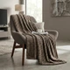 Плед мягкий на диван и кровать Soft Square LUX 180х200см (двуспальный), теплый фактурный плед-покрывало Шоколад - изображение 1