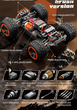Радиоуправляемая машинка ZLL SG201 PRO 1:20 4WD на пульте управления до 40 км/ч, RC внедорожник, монстр-трак, вездеход, аккумулятор - изображение 7