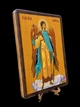 Икона Ангела Хранителя 21×29 см на дереве с натуральным холстом, частицей ладана и подставкой - изображение 2