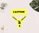 Женский раздельный купальник бандо Caution с плавками бразилиана S желтый - изображение 3