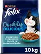 Сухой корм для взрослых кошек Purina Felix Doubly Delicious с лососем, океанической рыбой и свёклой 10 кг (8445292289627) - изображение 1