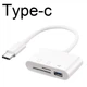 Адаптер Type-C 3 в 1 TF, SD кардридер Memory Card Reader - изображение 1
