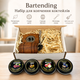 Набор для копчения коктейлей Bartending Barrel со смокером «Бочка» — 4 вида щепы, металлическая ложка, щеточка, фирменная коробка - изображение 12