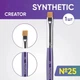 Кисточка для бровей тонкая, прямая №25 Creator Synthetic - изображение 2