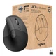 Мишка Logitech Lift Vertical Ergonomic Wireless/Bluetooth for Business Graphite (910-006494) - зображення 2