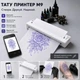 Бездротовий акумуляторний тату принтер M9 Bluetooth USB | Трансферний термопринтер A4 для тату ескізів | Білий + 5 аркушів білого термо-паперу - изображение 1