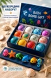 Дитячі бомбочки для ванни BATH BOMB GIFT, 12 шт, з іграшками-сюрпризами, шипучі, морська тематика, 720 г - зображення 2