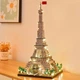 Великий дитячий конструктор Конструктор Ейфелева вежа Париж Paris Tower 1175 деталей з LED-підсвіткою , конструктор-нічник - зображення 8