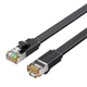Патч-корд Vention ICGBL RJ45 Cat.7 плоский 10 м Черный (6922794796294) - изображение 1