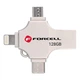 Флешка Forcell F-Data Metal Quad 128GB USB 3.2 Gen 1 Silver (5903396391859) - зображення 2