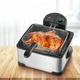 Фритюрница Clatronic FR 3195, 4 л, 2 корзины, 2000 Вт, нержавеющая сталь, холодная зона - изображение 7