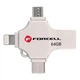 Флешка Forcell F-Data Metal Quad 64GB USB 3.2 Gen 1 Silver (5903396391842) - зображення 2