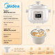 Кастрюля Midea электрическая тушеная керамическая для детского питания, 1.5л, белая, MD-DGE1556 - изображение 2