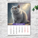 Календарь А4 (210х297 мм) перекидной настенный Коты. Портреты. 13 листов ENTERSTORE (art. 269010а4) - изображение 4