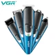 Машинка для стрижки VGR V 172 многофункциональный триммер для волос бороды и тела с насадками 5 Вт автономная 120 минут - изображение 4
