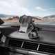 Автотримач Proove Crystal Clamp Suction Type Car Mount на панель і скло для телефону 4.7–6.9", механічний, чорний - зображення 2