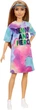 Лялька Барбі Модниця Barbie Fashionistas Doll with Light Brown Hair Wearing Tie-Dye T-Shirt Dress 159 (GRB51) - зображення 2