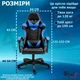 Крісло ігрове GAMING CHAIR G-001 колір чорний/синій - зображення 9