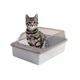 Туалет для кішок Taotaopets 263303 Gray котячий лоток з лопаткою - зображення 2