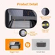 Солнечные LED светильники для забора BUCASA TDL013 4 шт RGB, водонепроницаемые, 8 режимов, настенные садовые лампы - изображение 7