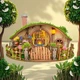 Румбокс The Magic Ring House SQ 59 конструктор миниатюрный домик в стиле Хоббита DIY набор для творчества с подсветкой 193 детали размером 246х178х133 мм деревянный интерьерный конструктор для взрослых и подростков подарок для фанатов фэнтези - изображение 3