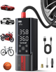 Портативный компрессор Lamicall 150 PSI, 35 л/мин, автостоп, 5 режимов, LED-дисплей и фонарик, для авто/вело/мото - изображение 2
