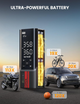 Портативный компрессор Lamicall 150 PSI, 35 л/мин, автостоп, 5 режимов, LED-дисплей и фонарик, для авто/вело/мото - изображение 4