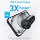 Автомобильное зарядное устройство Anker 30W USB-C + USB, быстрая зарядка PowerIQ 3.0 для iPhone, Samsung, iPad, AirPods - изображение 6