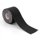 Кинезиологический тейп EasyFit Kinesio 5 см × 5 м, эластичный спортивный пластырь, черный - изображение 1