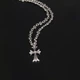 Кольє ланцюжок з підвіскою хрест Chrome Hearts style сріблястий вінтаж готика хіп-хоп Y2K гранж 70 см - изображение 1