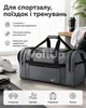Сумка Nike серая 70 см - спортивная дорожная для спортзала с отделениями на молнии и плечевым ремнем - изображение 5