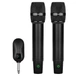 Мікрофон для караоке REAL-EL KM-850, Black, 6.35 мм jack, підключення бездротове, - 60 дБ, радіус дії до 25 м, 2 шт (EL121900002) - изображение 1