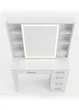 Профессиональный макияжный столик с LED COB-подсветкой, раздвижное зеркало-купе, полки, телескопические направляющие, 161 × 100 × 42 см, белый, Dzerkalko. - изображение 6