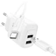 Мережевий зарядний пристрій HOCO C141A Smart dual-port charger Type-C cable 10.5W White - изображение 2