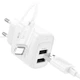 Мережевий зарядний пристрій HOCO C141A Smart dual-port charger Lightning cable 10.5W White - зображення 2