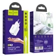 Мережевий зарядний пристрій HOCO N8 Briar dual port charger Lightning cable 12W White - изображение 15