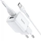 Мережевий зарядний пристрій HOCO N8 Briar dual port charger Type-C cable 12W White - зображення 4