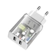 Мережевий зарядний пристрій Baseus Speed Mini Dual U Charger 10.5W White CCFS-R02 - изображение 6
