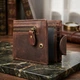 Тонкий чоловічий матовий портмоне 20239 Vintage коричневий - зображення 4