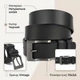 Ремень мужской с затемненной пряжкой механика 20317 Vintage черный 105-120 см - изображение 3