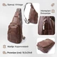 Удобная слинг сумка для женщин из экокожи Vintage 22747 коричневая - изображение 3