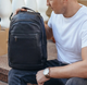 Кожаный мужской рюкзак для ноутбука и поездок черный Tiding Bag D3-93438 - изображение 5
